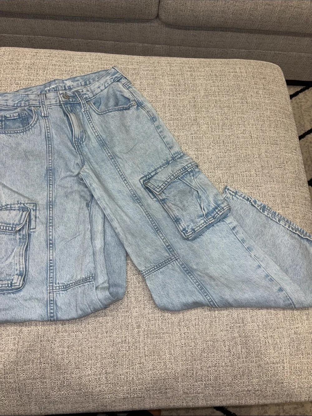 Old Navy Light Blue Relaxed Cargo Jeans